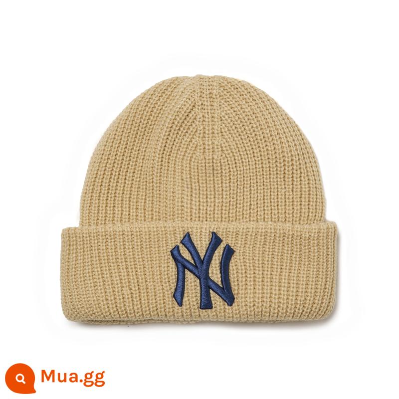 MLB chính thức mũ nam nữ NY mũ len LOGO thêu thể thao mùa thu đông thạch chống gió lạnh mũ CPB5 - New York Yankees/Màu be