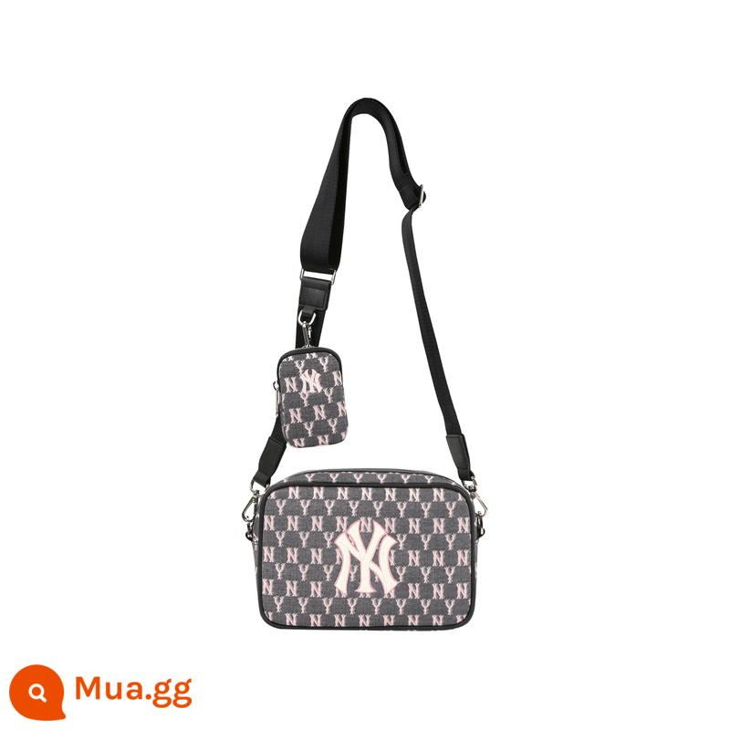 MLB chính thức túi nam và nữ phong cách retro lão thị Túi Messenger NY Túi đeo vai denim phong cách thể thao giải trí triều thu đông BGDC - New York Yankees/Đen