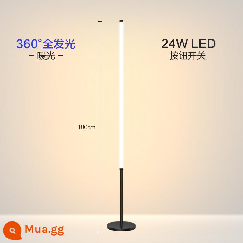 Đèn Sàn Ins Bắc Âu Đơn Giản LED Phòng Khách Phòng Ngủ Dọc Đèn Bàn Đèn Cạnh Giường Ngủ Góc Đèn Bảo Vệ Mắt Khí Quyển Đèn - Loại F 180CM-đen-ánh sáng ấm áp-24W