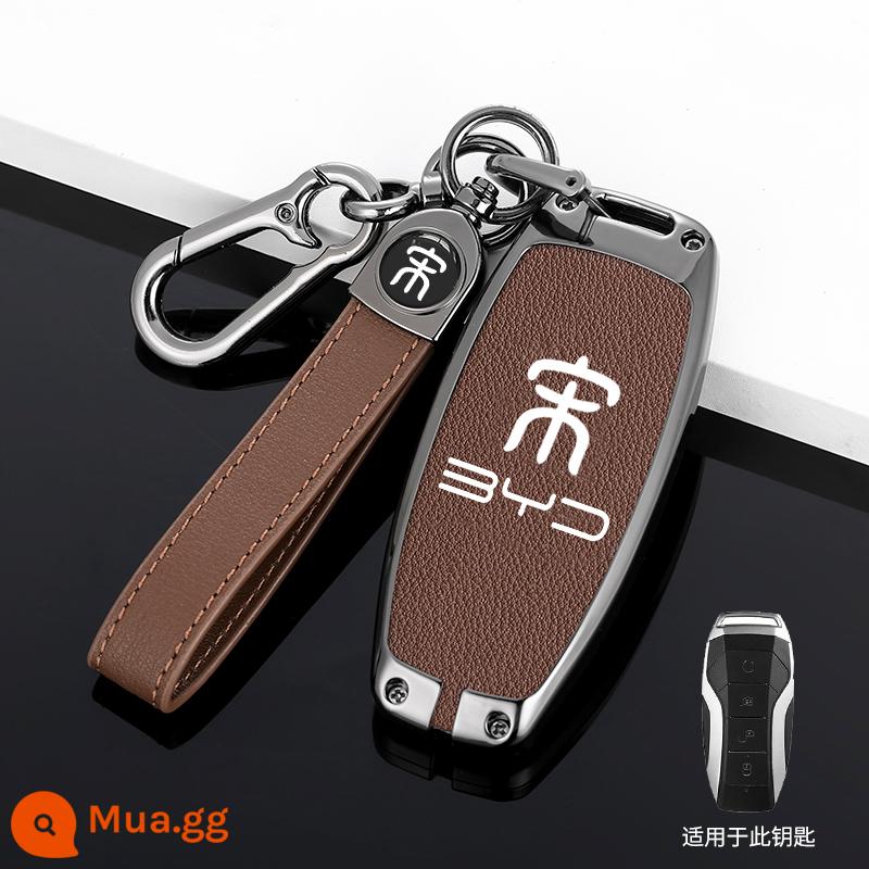 Bài hát BYD plus key cover bài hát plusdmi bài hát prodmi bài hát pro bài hát max đặc biệt ev vỏ xe khóa - Model A Song Biao [màu súng kim loại + da nâu + vòng tay khóa đôi] MJ