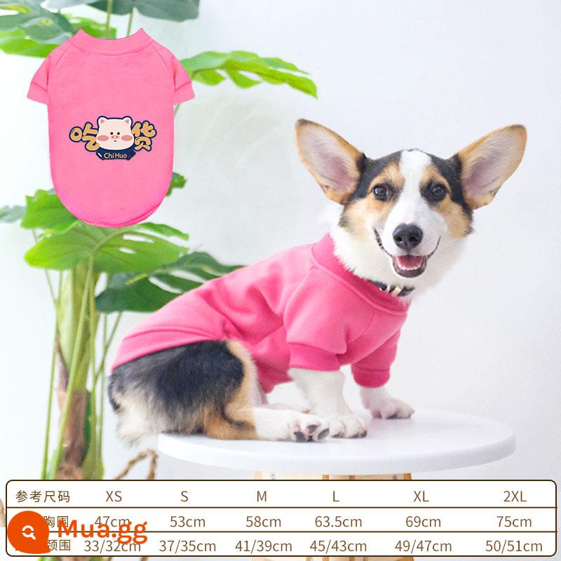 Corgi Quần Áo Cho Chó Quần Áo Mùa Đông Quần Áo Thu Đông Thu Đông Mỏng Shiba Inu Dachshund Thú Cưng Vừa Chó Shiba Inu Thu Đông - Dưa hấu Red Piggy Foodie [Thêm nhung cho mùa thu đông]