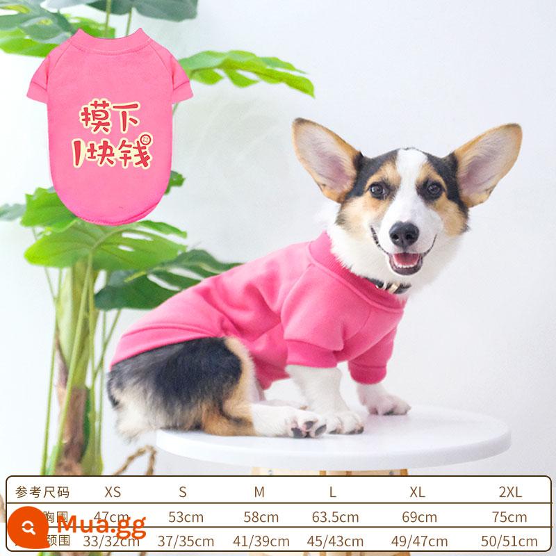 Corgi Quần Áo Cho Chó Quần Áo Mùa Đông Quần Áo Thu Đông Thu Đông Mỏng Shiba Inu Dachshund Thú Cưng Vừa Chó Shiba Inu Thu Đông - Dưa hấu đỏ 1 tệ [thêm nhung vào mùa thu đông]