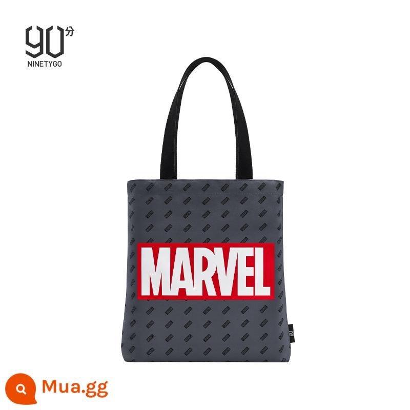 90 Điểm Ổ Cắm Thông Marvel Khớp Người Sắt Người Nhện Công Suất Lớn Vải Đa Năng 1 Vai Di Động Túi Tote - Cổ điển - đêm đen tối