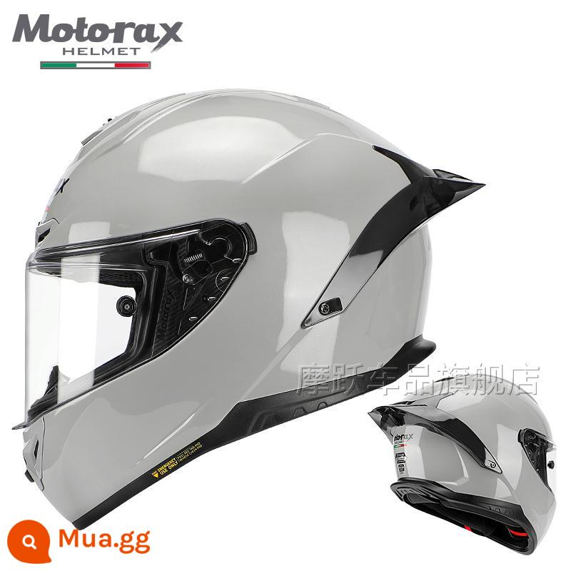 MOTORAX Morex R50S Một Đầu Máy Xe Lửa Mũ Bảo Hiểm Full Mũ Bảo Hiểm Nam Nữ Đuôi Lớn Gió Xuân Xe Bốn Mùa - tro núi lửa