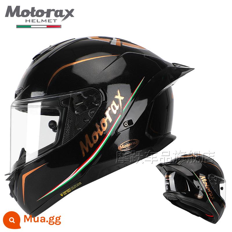 MOTORAX Morex R50S Một Đầu Máy Xe Lửa Mũ Bảo Hiểm Full Mũ Bảo Hiểm Nam Nữ Đuôi Lớn Gió Xuân Xe Bốn Mùa - vàng hồng vinh quang