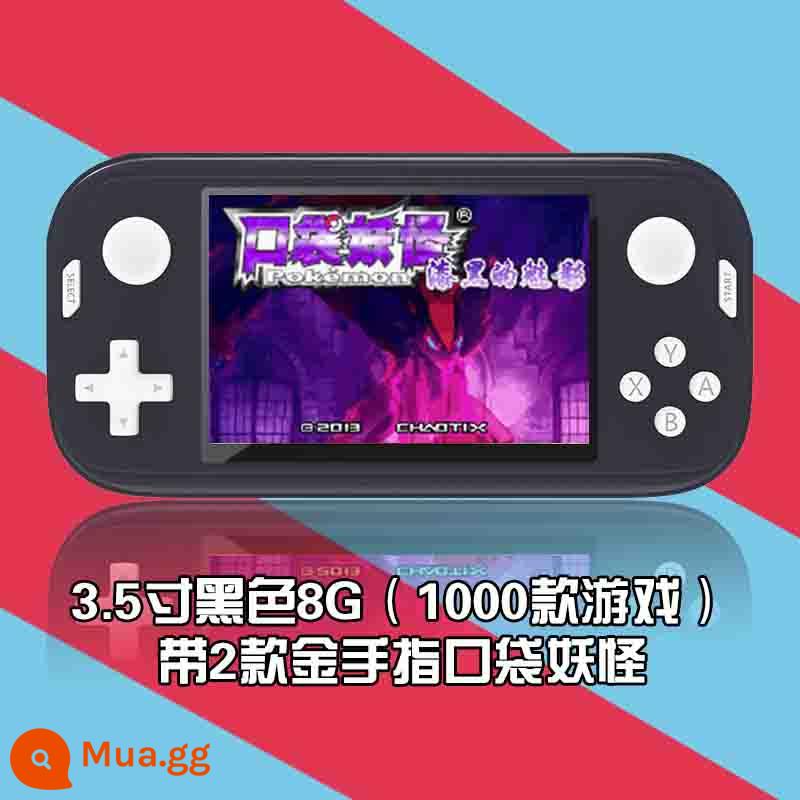 Máy chơi game cầm tay PSP Nintendo Pokemon gba 2022 mới có thể kết nối TV cần điều khiển đôi arcade gameboy portable FC Pokemon máy chơi game cầm tay - Bộ nhớ 8G 3,5 inch màu đen (1000 trò chơi)