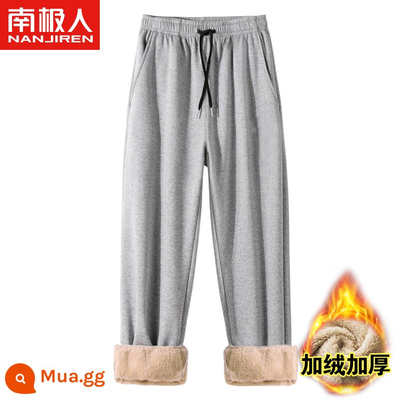 Nanjiren Sang Trọng Quần Dài Nam Dáng Rộng Quần Âu Thịt Cừu Quần Cashmere Nam Hợp Thời Trang Quần Sinh Viên Nam Hợp Thời Trang - MLS-Z896JR màu xám (cừu non)