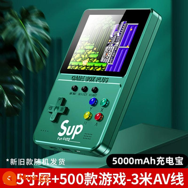 Máy chơi trò chơi HKII Handheld Retro Big Screen 2022 Mới SUP Tay cầm FC Cubes Portable Palm Mobile Sạc sạc mini Supermaro Children Develop - sup cầm tay 500 trong 1 [người chơi đơn ★ xanh] bộ sạc di động 5000mA