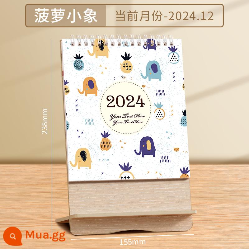 Lịch để bàn bằng gỗ sáng tạo 2023 lịch tùy chỉnh trang trí máy tính để bàn văn phòng làm việc lịch mini notepad kỳ thi tuyển sinh đại học đếm ngược lịch nhận phòng tự giác lịch tùy chỉnh doanh nghiệp lịch tùy chỉnh - Voi Dứa [Khung Gỗ Kiểu Đứng]