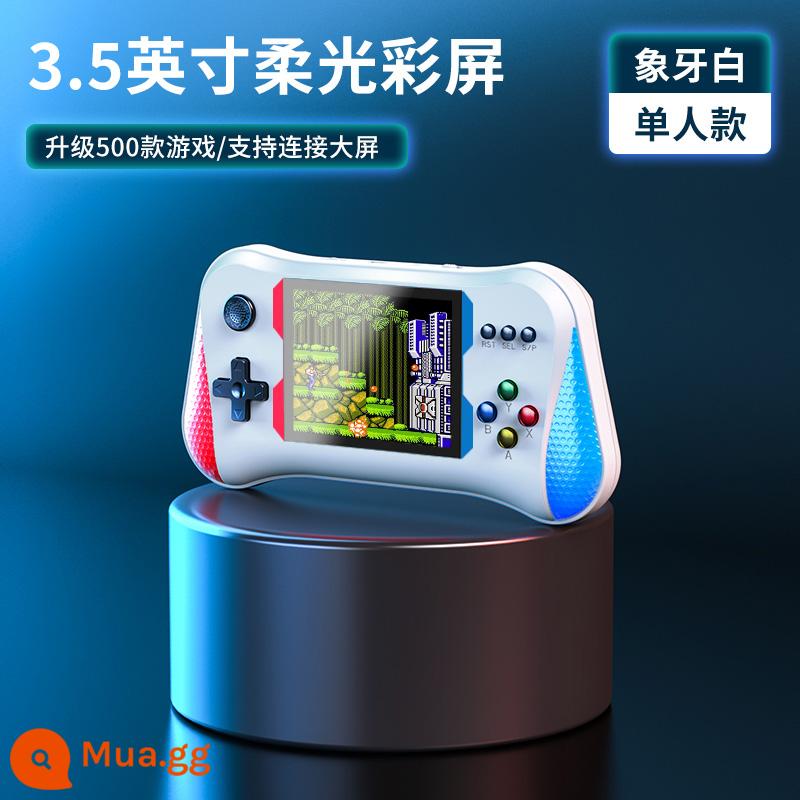 2022 MỚI SUP PALM PALL NEOSTALGIC Game Console Tuổi thơ Retro cổ điển Khối Nga Super PSP di động nhỏ FC Double Double Handheld 21 Game Machine Machine Double -pair Battle - ★Màn hình ngang 3,5 inch 500 trong 1 ★Single size trắng + cáp AV 3m