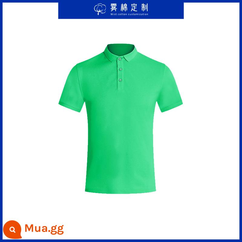 Áo sơ mi tùy chỉnh cotton ngắn tay áo thun in thêu logo đội mùa hè áo liền quần tùy chỉnh quần áo làm việc - Cuifeng xanh