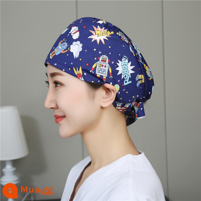 Mũ phòng mổ nữ cotton mũ y tá giam hóa trị bao đầu mũ phòng khám nha khoa bác sĩ làm việc mũ nam - BÙM