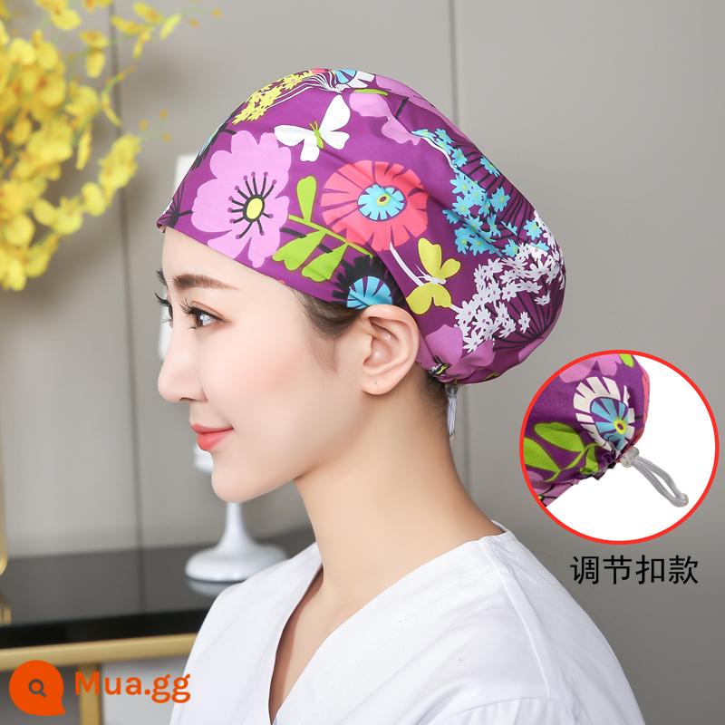 Mũ phòng mổ nữ cotton mũ y tá giam hóa trị bao đầu mũ phòng khám nha khoa bác sĩ làm việc mũ nam - sợi polyester điều chỉnh hoa ngô