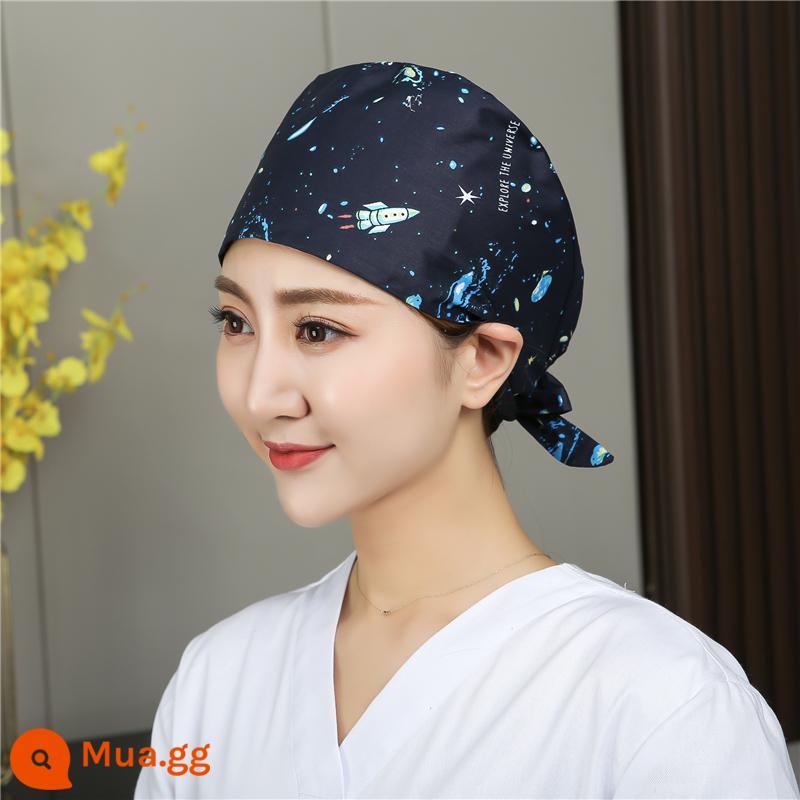 Mũ phòng mổ nữ cotton mũ y tá giam hóa trị bao đầu mũ phòng khám nha khoa bác sĩ làm việc mũ nam - Hỗn hợp T/C giữa các vì sao