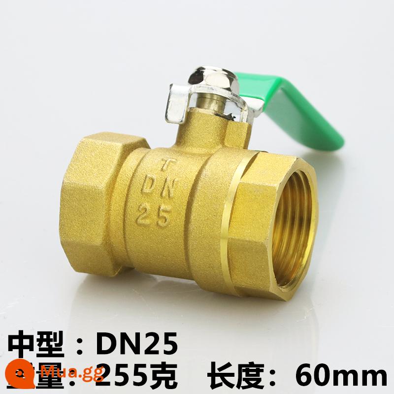 Van bi chuyển nước van đồng toàn phần 4 điểm dn15 van 6 điểm dn20 chịu nhiệt độ cao 1 inch 2 van bi đồng 25 tap water 50 - Kích thước trung bình một inch DN25