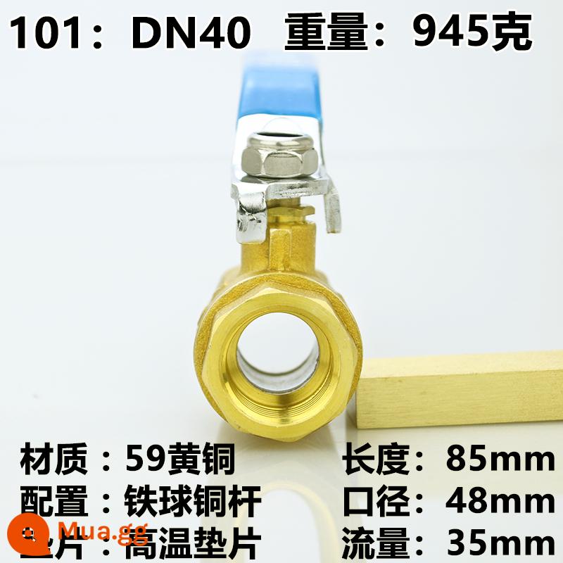 Van bi chuyển nước van đồng toàn phần 4 điểm dn15 van 6 điểm dn20 chịu nhiệt độ cao 1 inch 2 van bi đồng 25 tap water 50 - Màu xanh nhạt Nhiệt độ cao Dòng chảy lớn DN40