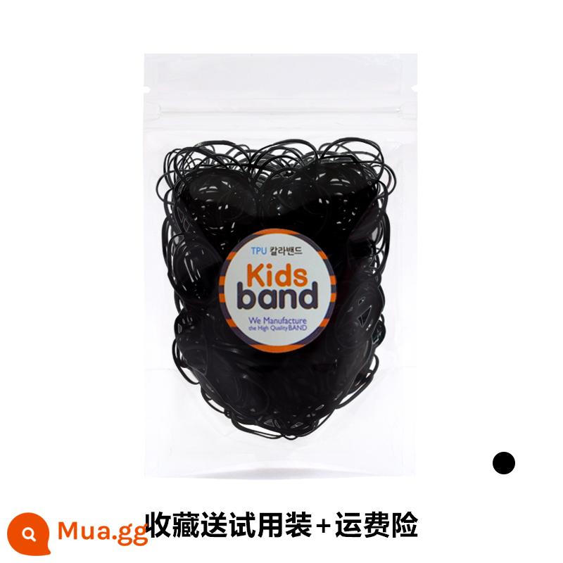 Hàn Quốc KidsBand vòng cao su màu cho bé dùng một lần dây cao su không làm tổn thương tóc nhỏ màu kẹo - 17# màu đen cỡ vừa (thông thường) (1,5 tuổi đến 3 tuổi)