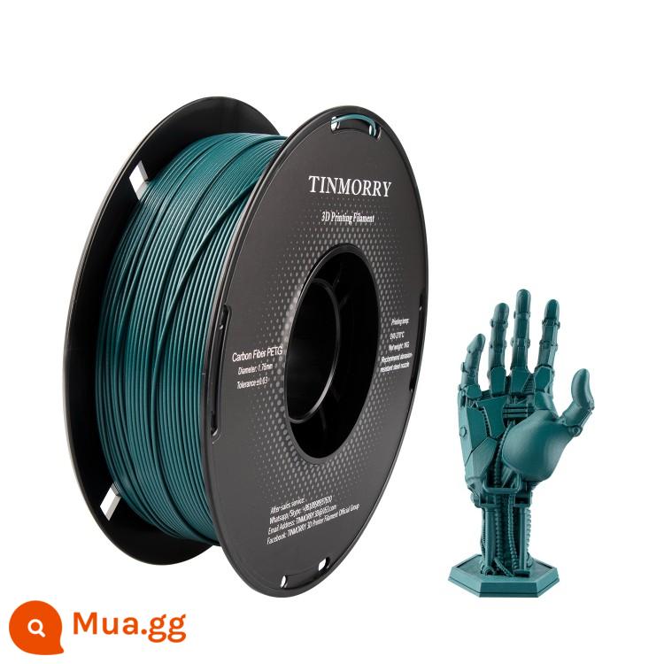 Tinmorry: Dây tóc in 3D PETG tiếp xúc với nguyên liệu Tianrui PETG-ECO, gói 1kg - PETG sợi carbon malachite màu xanh lá cây