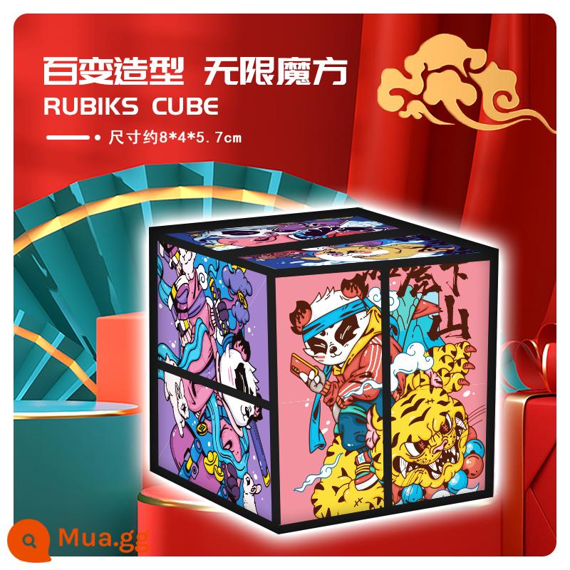 Khối Lập Phương Rubik Vô Hạn Gấu Trúc Hình Học Gấp Lật 3D Bị Biến Dạng Khối Xây Dựng Giải Nén Giáo Dục Trẻ Em Ba Chiều Đồ Chơi Nhỏ - Mười hai cung hoàng đạo-Khối Rubik hình chữ nhật [Một gói]