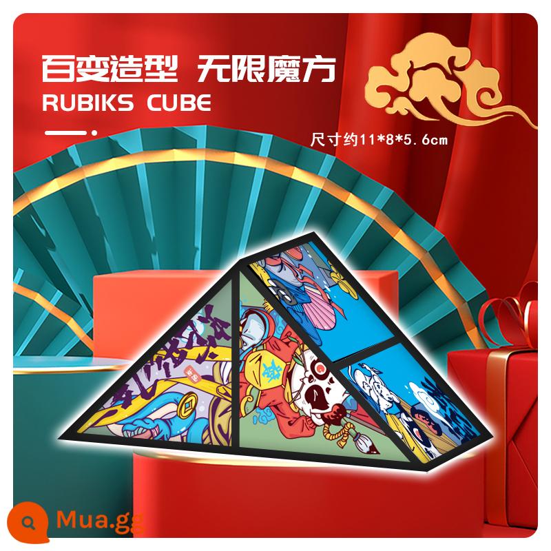 Khối Lập Phương Rubik Vô Hạn Gấu Trúc Hình Học Gấp Lật 3D Bị Biến Dạng Khối Xây Dựng Giải Nén Giáo Dục Trẻ Em Ba Chiều Đồ Chơi Nhỏ - Mười hai cung hoàng đạo-Khối Rubik tam giác [Một gói]