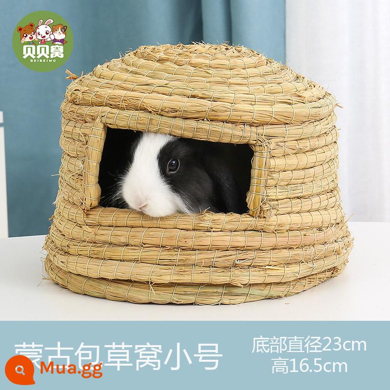 Chuột Lang Totoro Chuột Lang Thỏ Mùa Đông Ấm Áp Đặc Biệt Tổ Cỏ Rơm Thảm Lớn Hamster Hideaway Nhà Đồ Ngủ - Kèn tổ yurt của người Mông Cổ