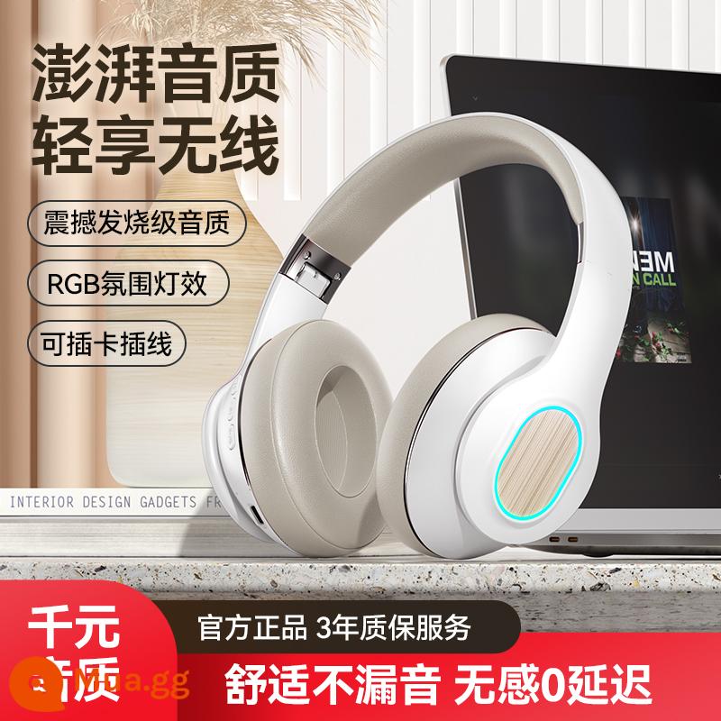 Trò chơi thể thao điện tử Tai nghe Bluetooth gắn trên đầu tai nghe không dây bao gồm tất cả các môn thể thao thích hợp cho điện thoại di động máy tính xách tay Sony - [Mô hình kinh doanh] Haoyuebai - Bịt tai đầy đủ + chip Bluetooth 5.2 + dung lượng pin lớn 1800