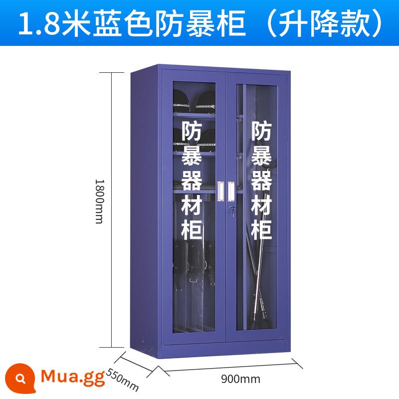 Tủ thiết bị chống bạo loạn trường học mẫu giáo an ninh thiết bị chống khủng bố tủ kính an ninh khẩn cấp tủ lá chắn tài sản - Nâng cấp tủ chống bạo loạn (màu xanh, không bao gồm thiết bị)