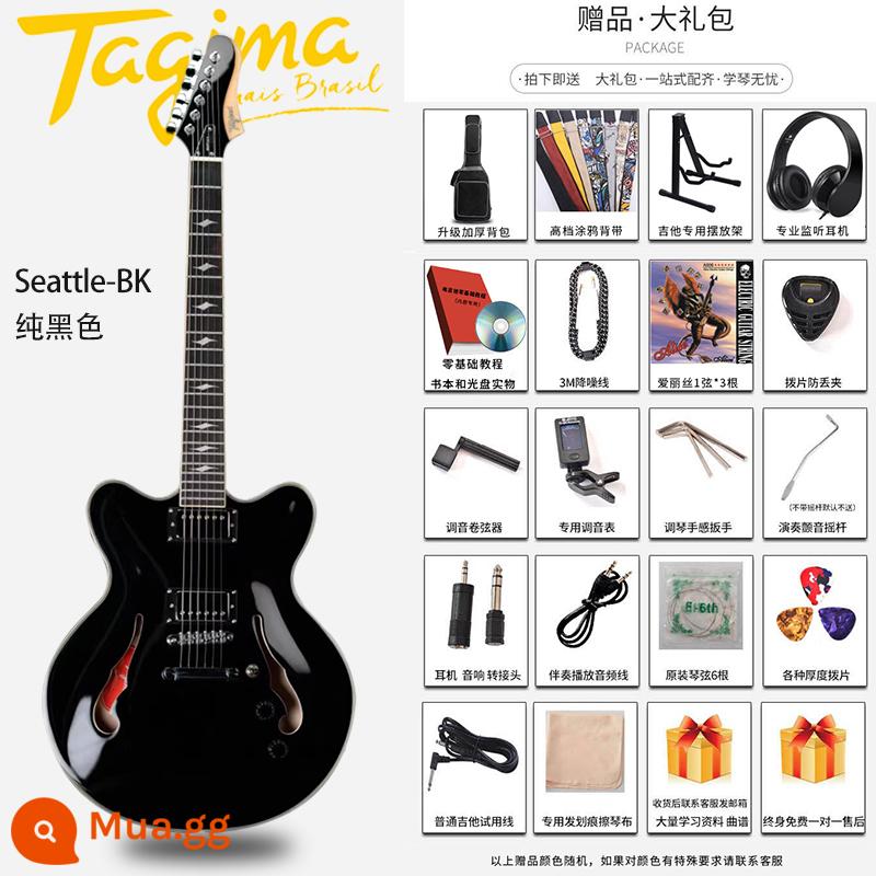 Tagima Tajima TG510 530 T635 Novice Người mới bắt đầu DW Bộ guitar điện chuyên nghiệp dành cho người lớn - Seattle màu đen cổ điển