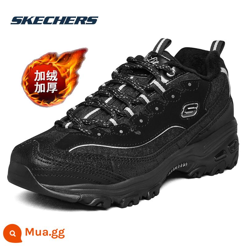 Giày SKECHERS Mùa Thu Đông Nữ Plus Nhung Giày Thể Thao Bánh Tuyết Giáng Sinh Giày Bố Giày Panda Giày Nữ Cotton giày Giày Thường - 66666078-BBK