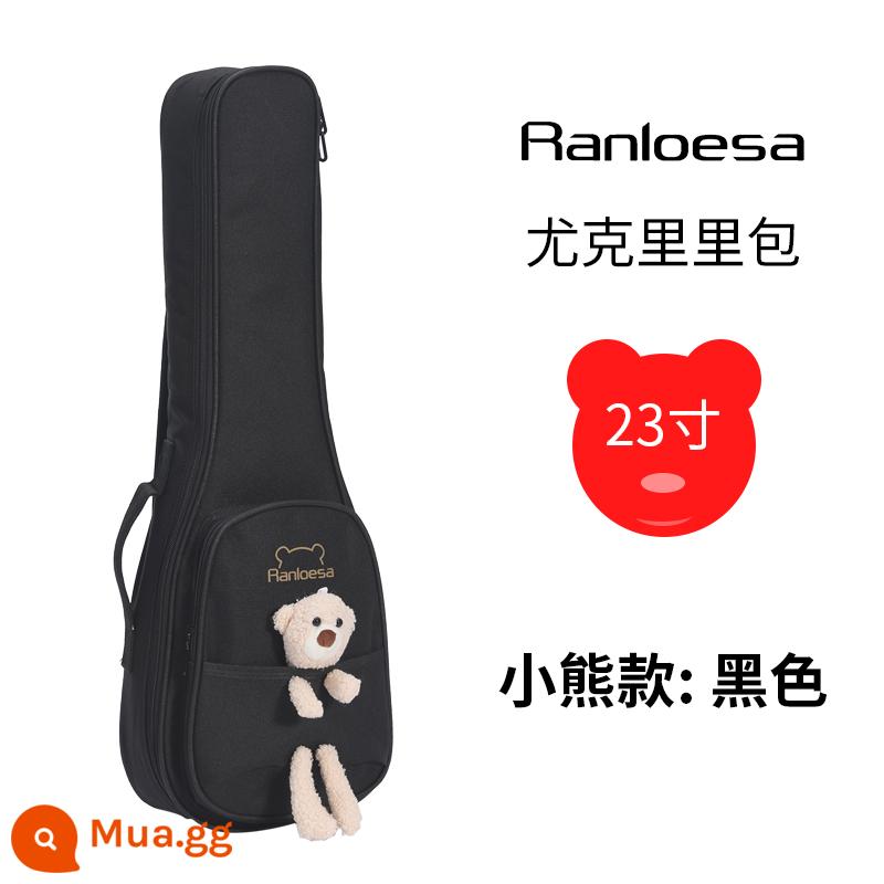 Túi đàn ukulele túi đựng đàn piano 23 inch ba lô dễ thương cho trẻ em Hộp đàn ukulele 21 inch Hộp 26 inch - Túi uke 2041 gấu đen 23 inch