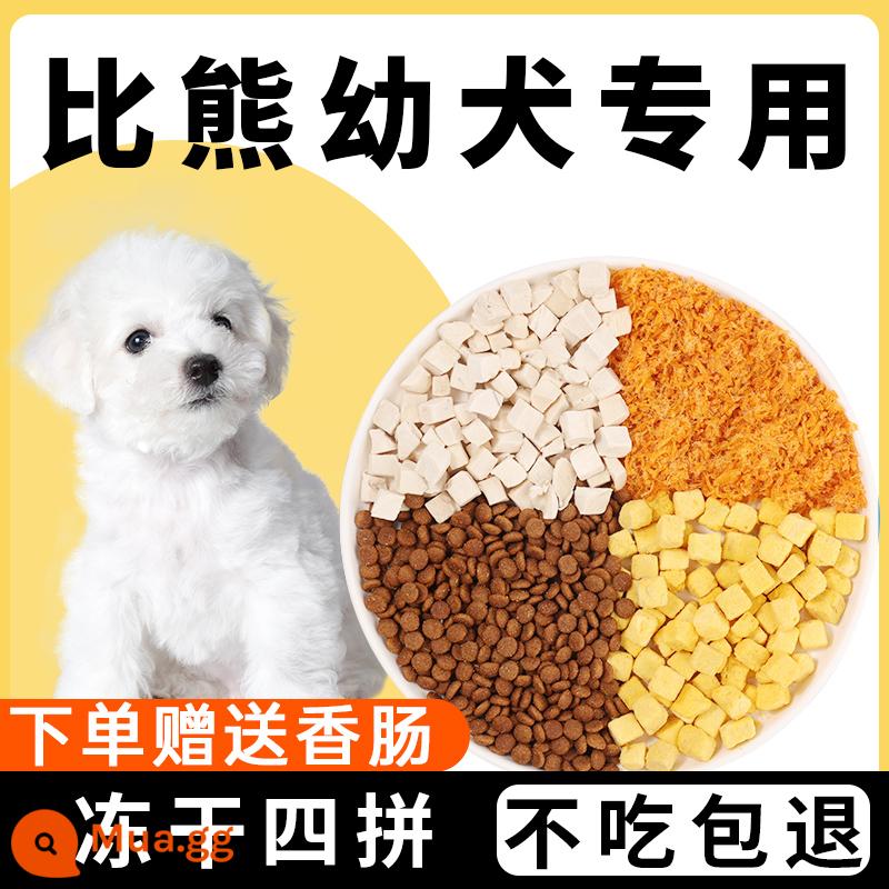 Thức ăn cho chó đông khô đa năng 10 catties chó con chó trưởng thành Teddy Corgi Bichon Fudge Pomeranian giá đầy đủ chó nhỏ 20 - Đặc biệt dành cho chó Bichon Frise (4 miếng đông khô), không ăn có thể hoàn tiền