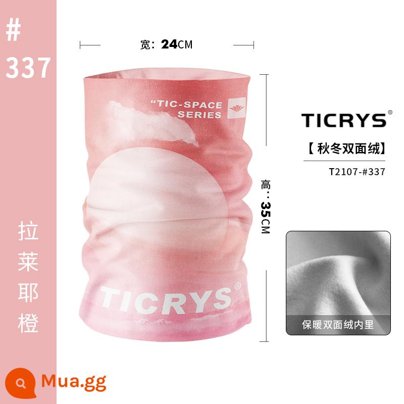 TICRYS bộ cổ nữ mùa thu đông ấm cổ yếm chống gió cưỡi trượt tuyết mặt nạ bảo vệ mặt ma thuật khăn trùm đầu nam khăn mặt - 35cm[Phong cách da lộn thu đông]#337-Laaleye Orange