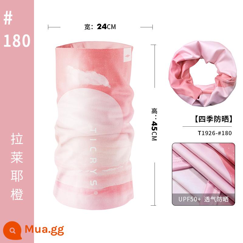 TICRYS Thể Thao Ngoài Trời Magic Băng Đô Cài Tóc Turban Gọng Nữ Ice Silk Mặt Nạ Chống Nắng Đi Xe Đạp Mặt Khăn Cổ Mùa Hè Phần Mỏng - [Kem chống nắng 0°C đến 40°C]#180-Laleye Cam