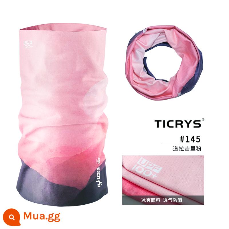 TICRYS Thể Thao Cổ Băng Lụa Nữ Mặt Nạ Chống Nắng Ngoài Trời Magic Băng Đô Cài Tóc Turban Gọng Đi Xe Đạp Mặt Khăn Chống Tia UV - [Tơ băng nguội đi, khô nhanh và có tác dụng chống nắng] #145-Dhaulagiri bột