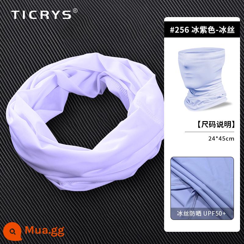 TICRYS Ngoài Trời Khăn Quàng Cổ Nam Mùa Hè Phần Mỏng Magic Turban Băng Lụa Nam Mặt Nạ Chống Nắng Khăn Choàng Đi Xe Đạp Cho Nữ - #256-Tím băng [lụa băng nâng cấp, thấm hút mồ hôi và nhanh khô]