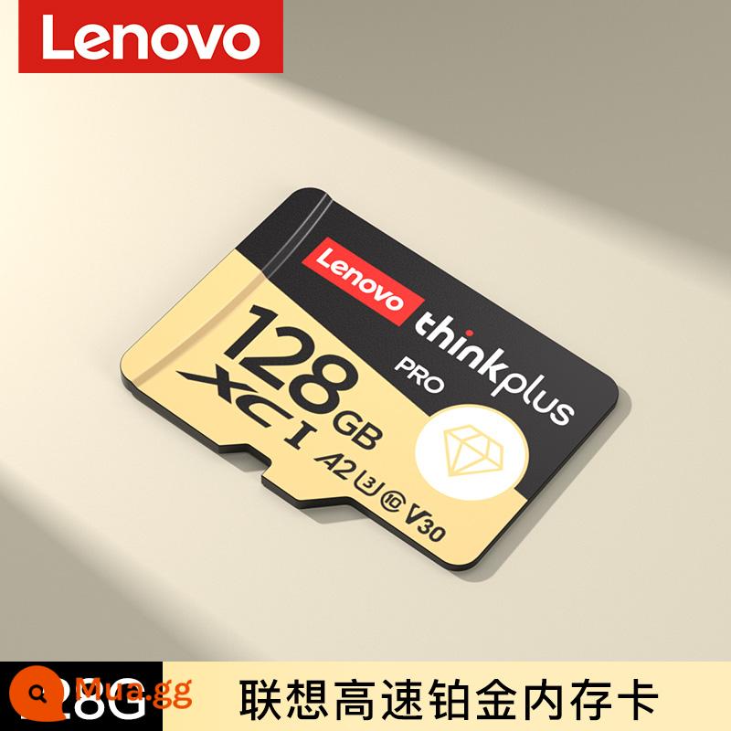 Lenovo 128g thẻ nhớ điện thoại di động lái xe ghi âm thẻ micro sd tốc độ cao thẻ tf chuyển đổi thẻ nhớ - Mẫu bạch kim[128G]A2 130M/s