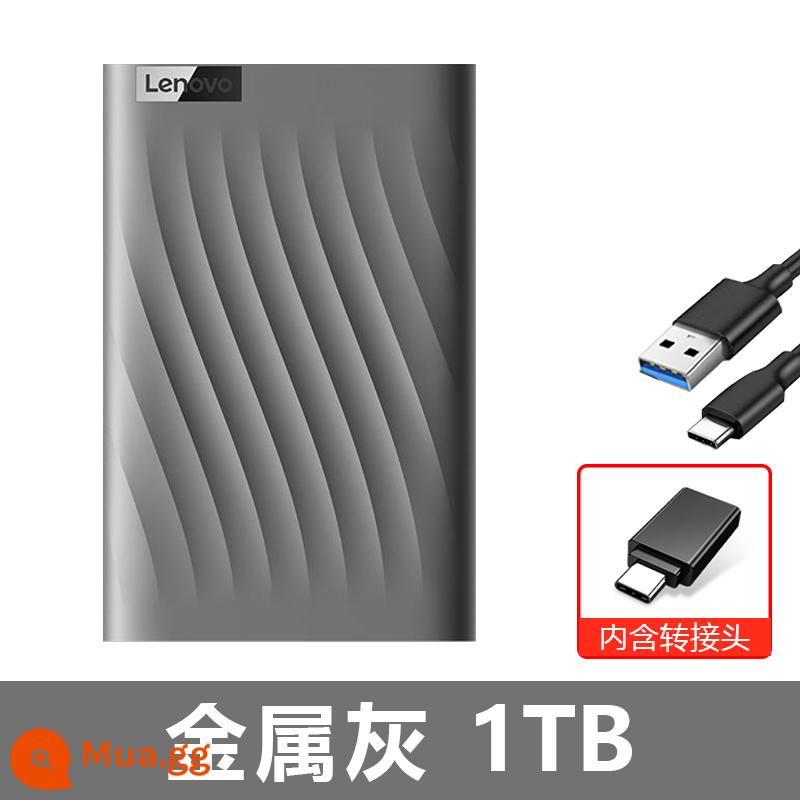 Ổ cứng di động Lenovo 1T 2T 4T cơ dung lượng lớn máy tính xách tay gắn ngoài điện thoại di động máy tính gắn ngoài đọc ghi tốc độ cao - Xám ánh kim F309 Pro 1TB