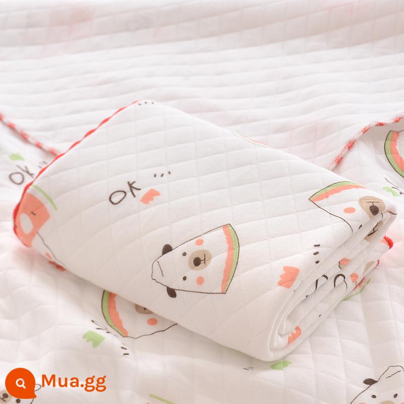 Bé nguyên chất cotton đầu tiên sinh phòng bọc, bé sơ sinh quấn vải bọc, mùa xuân thu đông làm dày tiếp liệu - Gói phòng sinh dày đặc/Gấu dưa hấu