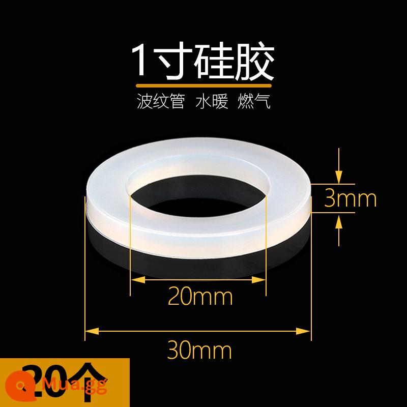 4 phút 6 phút 1 inch cao su silicone vòng kín máy nước nóng ống nước đệm ống thổi mềm máy giặt tắm da đệm phẳng - 1 inch silicon/20 miếng