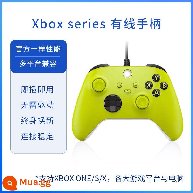 SF Spot phù hợp với dòng tay cầm Microsoft Xbox có dây nguyên bản, tay cầm phiên bản máy tính PC xsx thế hệ thứ hai Elite Shock Horizon 5 phích cắm hơi nước đôi dòng - Chính hãng chính hãng [Bộ điều khiển có dây sê-ri Xbox] màu vàng điện quang Gia hạn trọn đời