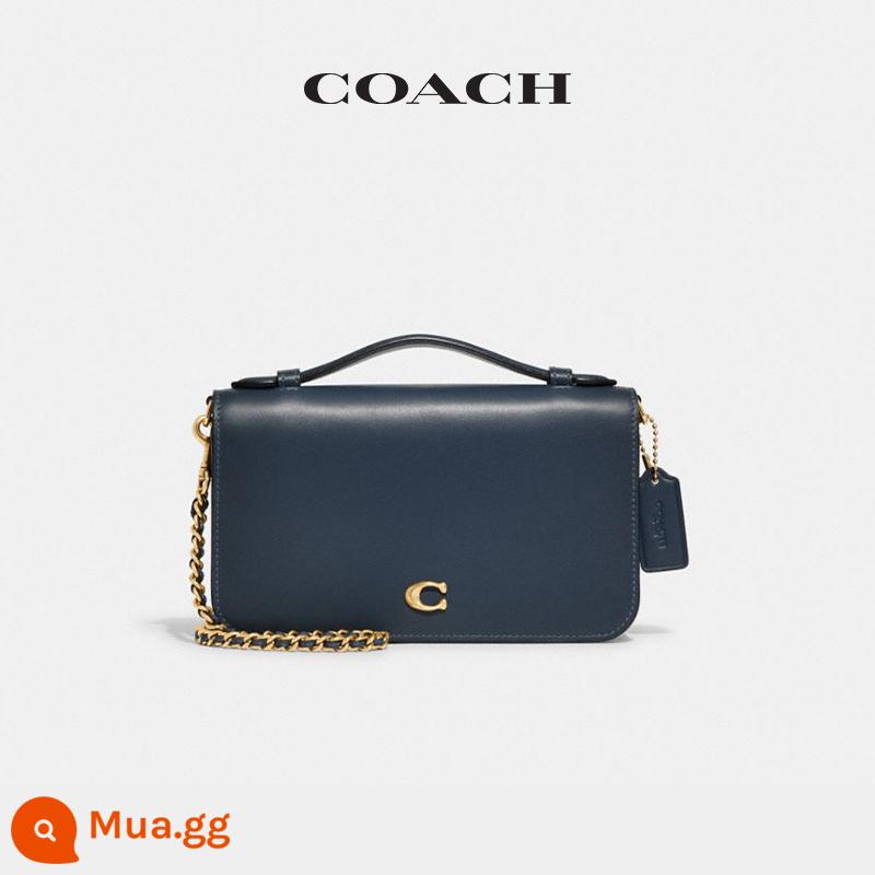 Túi đeo chéo COACH/COACH nữ BEA túi dây xích đi làm màu trơn đơn giản - B4/màu denim (da bò)