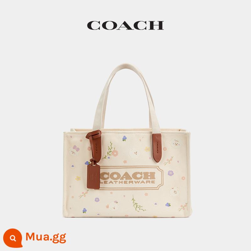 Túi tote nữ COACH/COACH COACH X NEVER'S FAMILY đồng thương hiệu No. 30 - Phần cứng bằng đồng thau/Màu sắc tự nhiên hỗn hợp