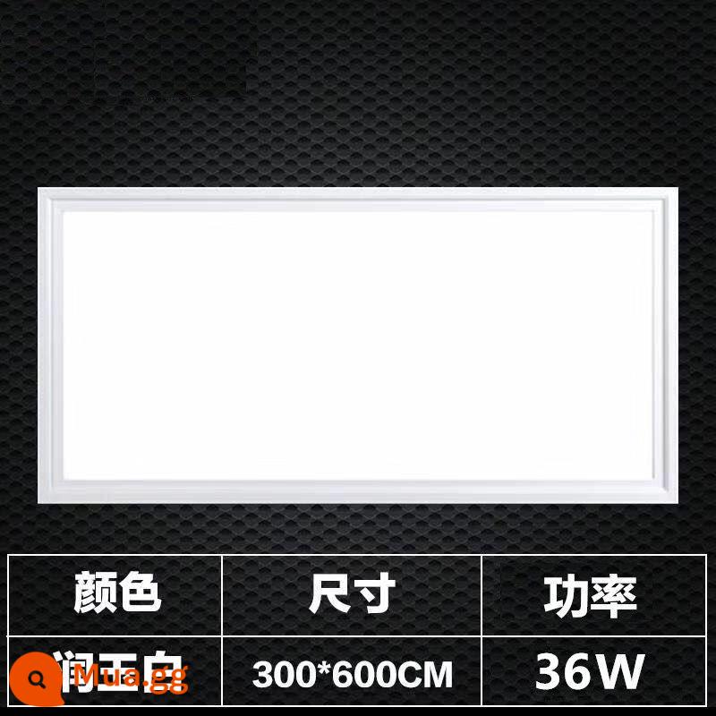 Tích hợp đèn LED âm trần nhà bếp bột phòng ánh sáng bằng nhôm hình tam giác nhúng 30x30x60x300x600 đèn phẳng - 300*600 Runyu Trắng 36W