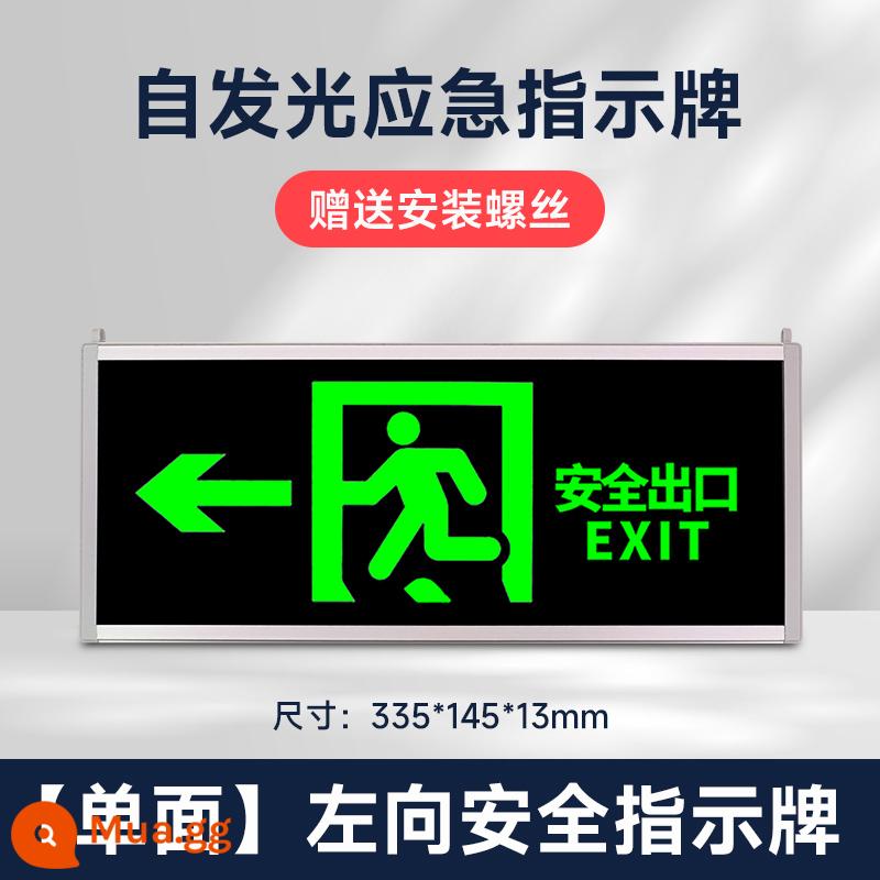 Biển báo thoát hiểm an toàn biển báo dạ quang tự phát sáng biển báo lối thoát cầu thang kênh đèn báo sơ tán không dùng điện - Tự phát sáng [một mặt bên trái]