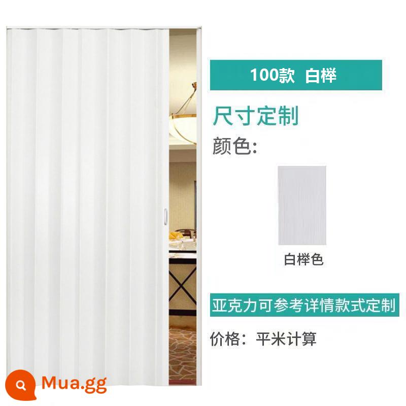 PVC cửa gấp bột ngăn phòng phòng ngủ nhà vệ sinh nhà bếp phòng tắm cách âm cửa trượt đơn giản có thể thu vào vô hình cửa - 100 kiểu (giới hạn giá đặc biệt)