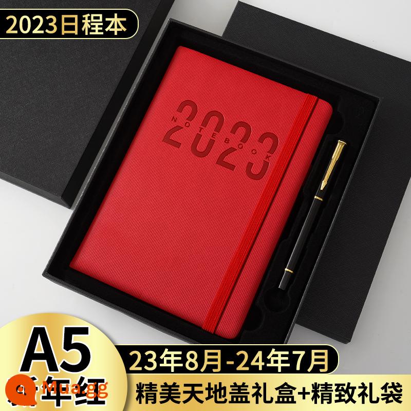 2023 sổ lịch trình thẻ nhật ký quản lý thời gian 365 ngày hàng ngày lên kế hoạch bảng này một ngày một trang lịch sổ tay phụ sổ tay tài khoản sổ tay hiệu quả sổ tay nhật ký công việc tùy chỉnh notepad - (Chương trình nghị sự) 408 trang có dây đỏ mừng năm mới—hộp quà