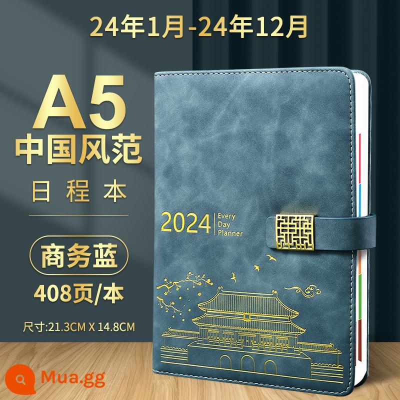 2023 sổ lịch trình thẻ nhật ký quản lý thời gian 365 ngày hàng ngày lên kế hoạch bảng này một ngày một trang lịch sổ tay phụ sổ tay tài khoản sổ tay hiệu quả sổ tay nhật ký công việc tùy chỉnh notepad - (Chương trình nghị sự) Wangkou Business Blue 408 trang