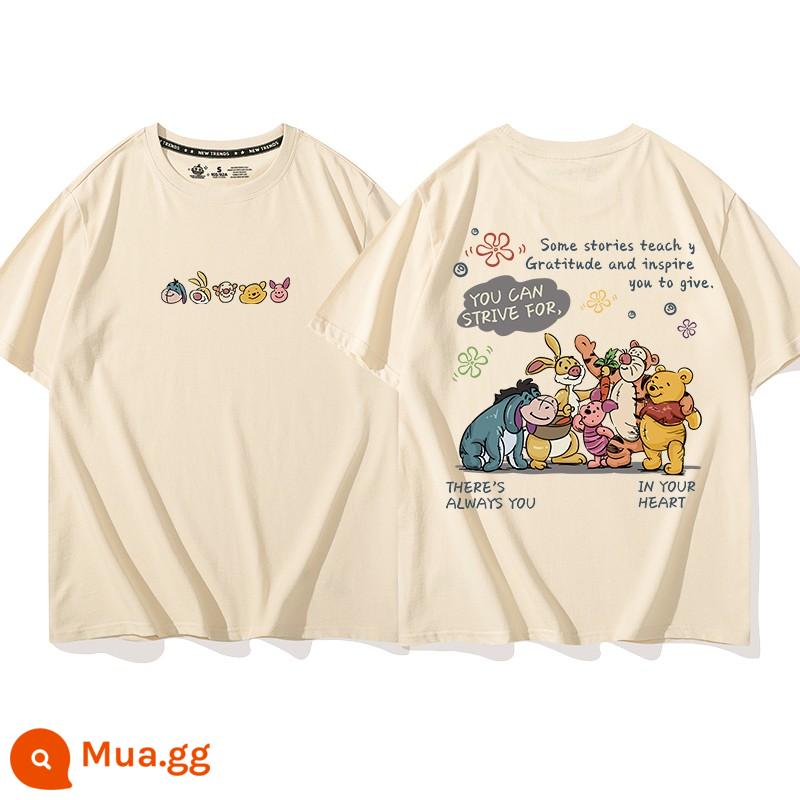 Thủy thủ cổ điển Thương hiệu T -Shirt Nữ Thiết kế mùa hè Ý thức nhỏ tay áo ngắn 2022 Cotton mới Retro American Retro - 371739-Rừng Phiêu Lưu (Tối)-Apricot