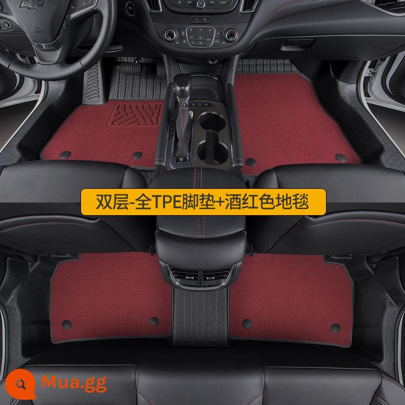 Thích hợp cho Chevrolet Mai Rui Bao xl thảm lót sàn 16-2022 bao quanh hoàn toàn Mai Rui Bao xl chuyên dụng tpe chống nước ô tô - Thảm trải sàn hai lớp TPE + thảm đỏ rượu vang