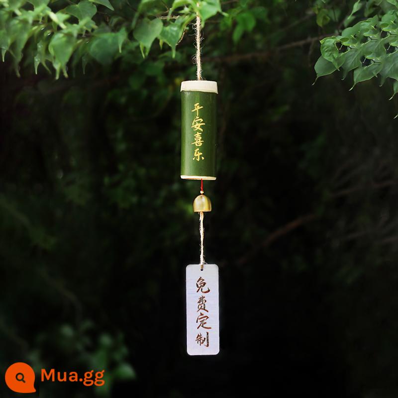 Tre chuông gió mặt dây chuyền ngoài trời ống tre chuông gió mặt dây chuyền mẫu giáo handmade môi trường sáng tạo cảnh bố trí trang trí tre - Kèn/ống tre thẳng đứng có đường kính 5-6 cm, tổng chiều dài khoảng 60 cm, ống tre có thể khắc